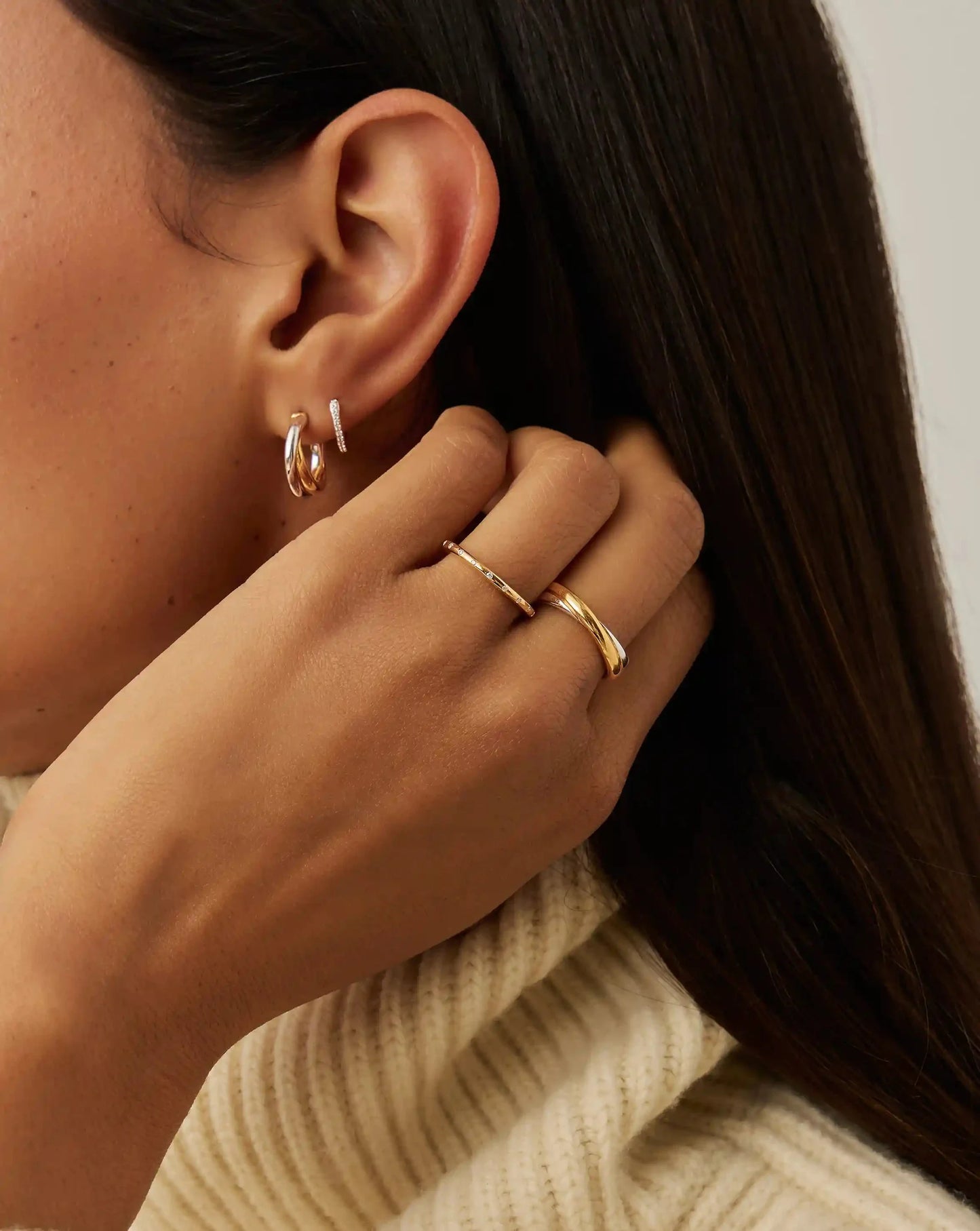 Solar Studded Ring | 18k Gold Vermeil/Cubic Zirconia