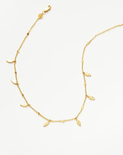 Leaf Charm Choker | 18k Gold Vermeil